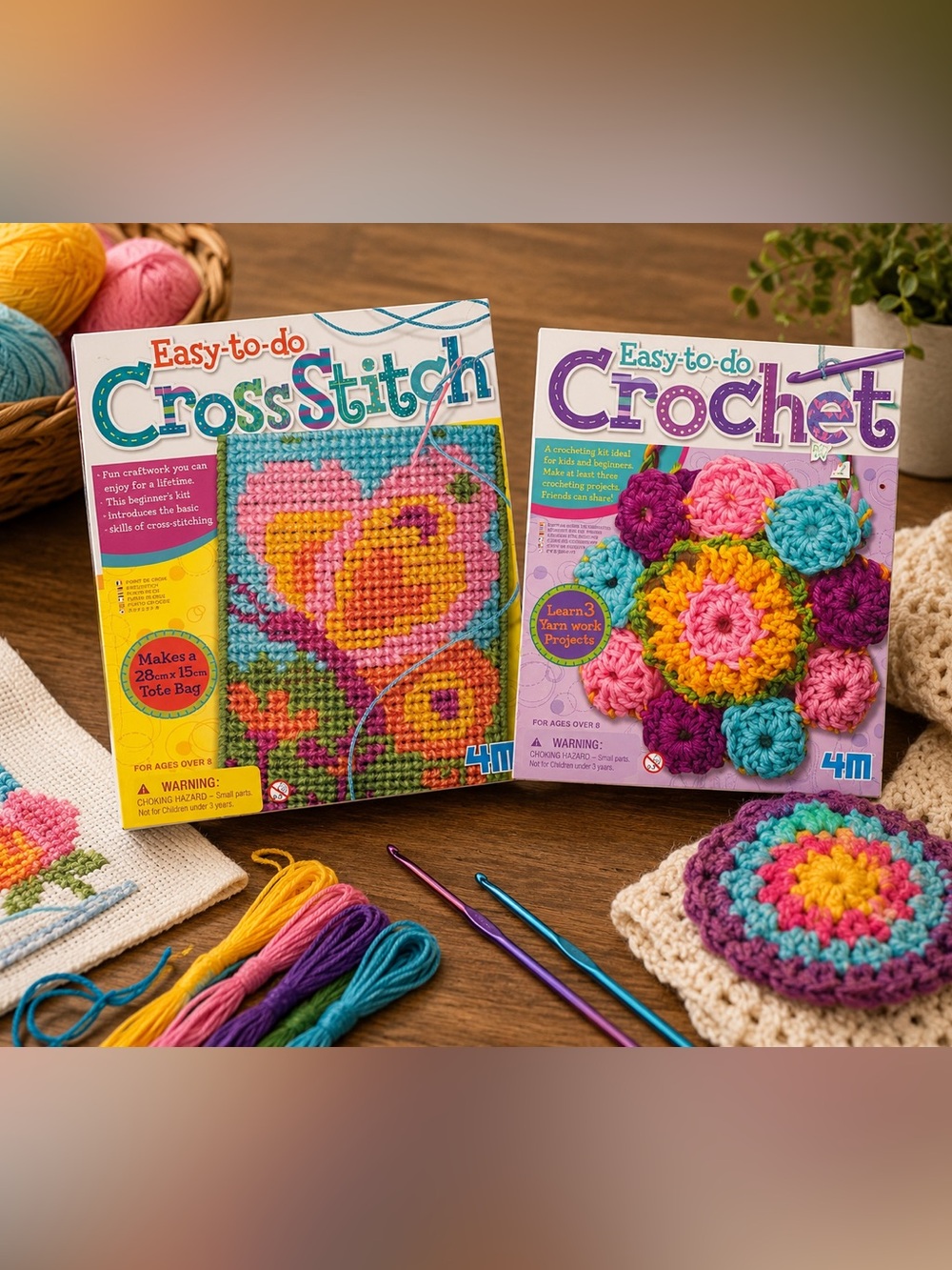 4M two kits learn how to Crochet & knit